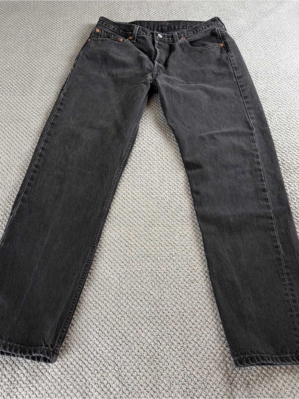 Vtg Levi's Black Straight Jeans 501 made in Canada fit 30x30